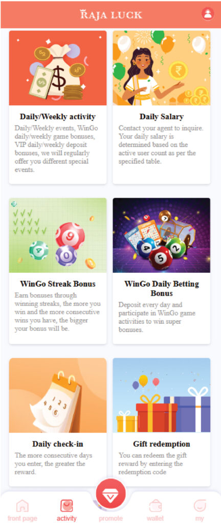 User Experience and Interface on Raja Luck